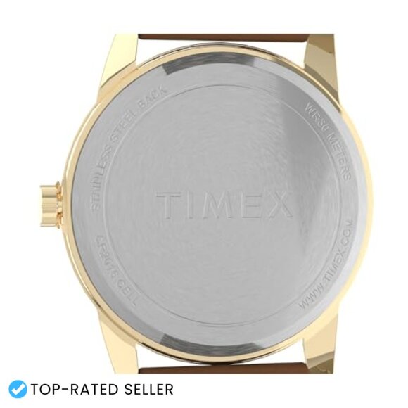 Classic Analog Watch Elegant Minimal Chic Leather Strap Indiglo Light Up